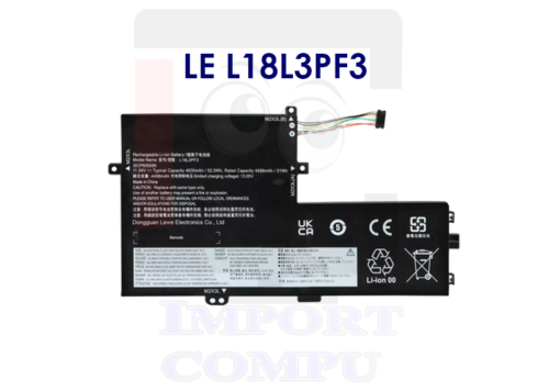 BATERIA LAPTOP LENOVO  L18L3PF7 L18C3PF8 L18C3PF6 L18C3PF7 INTERNA